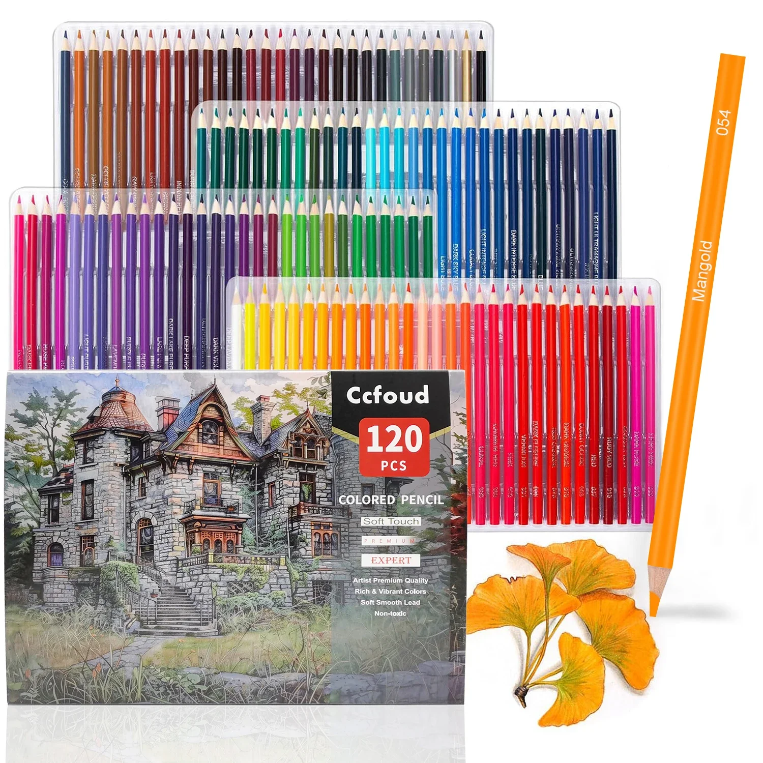 120 Count Colored Pencils for Coloring Books, Soft Core Assorted Color Pencils for Drawing Sketching Shading, Pro Art
