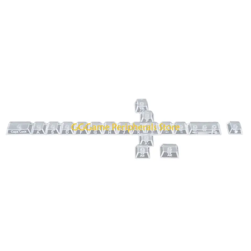 U55B Unique Pattern Keycaps Set For Mechanical Keyboard 19-Key Featuring Side Print And Backlit Compatibility