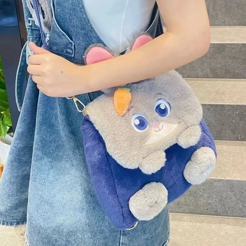 Zootopia Judy Hopps Nick Wilde Leuke Cartoon Pluche Rugzak Crossbody Enkele Schoudertas Flip Top Kawaii Festival Cadeau voor kinderen