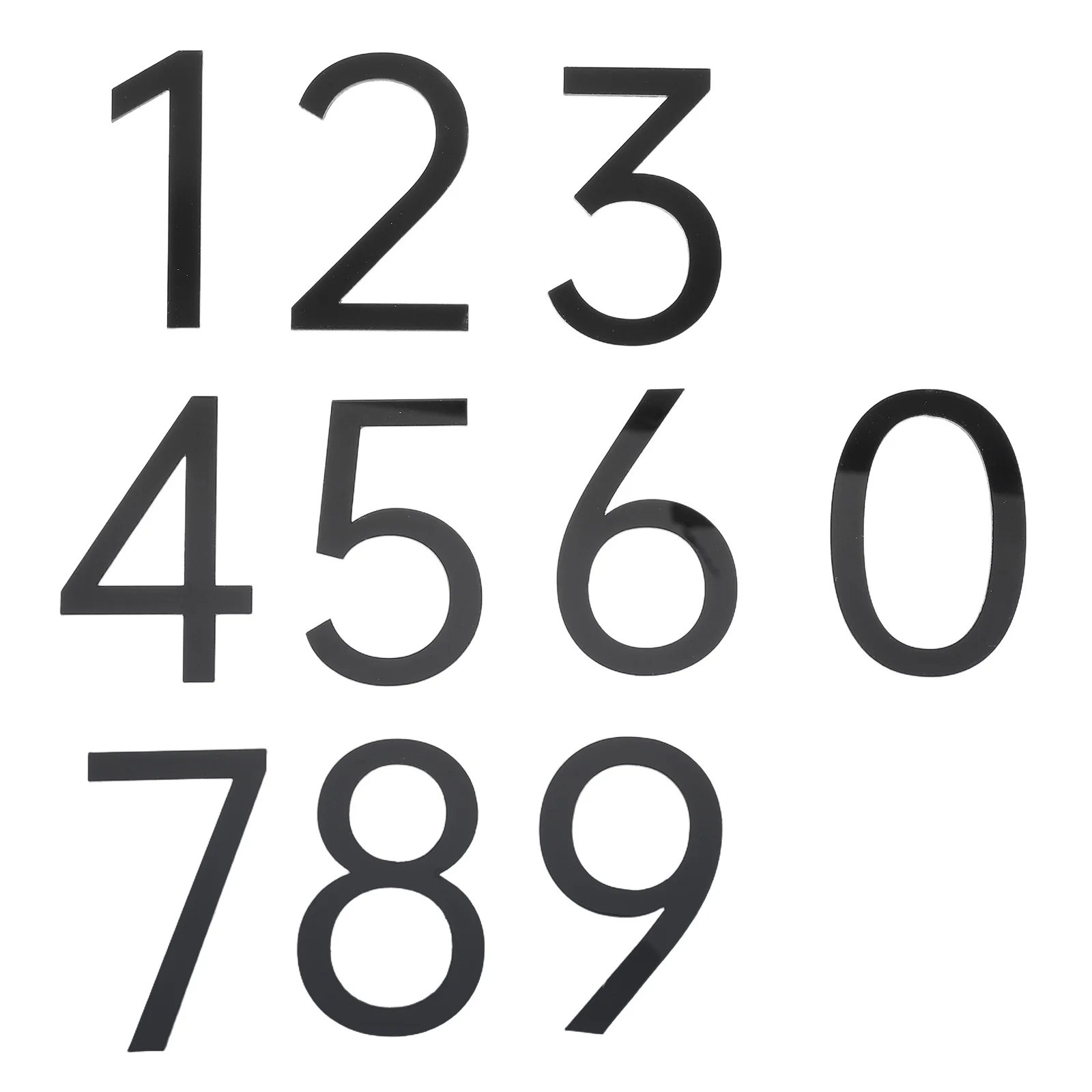 10Pcs Versatile Acrylic House Number Signs for Interior Exterior Use Mailbox Door Labels Table Numbers Wedding
