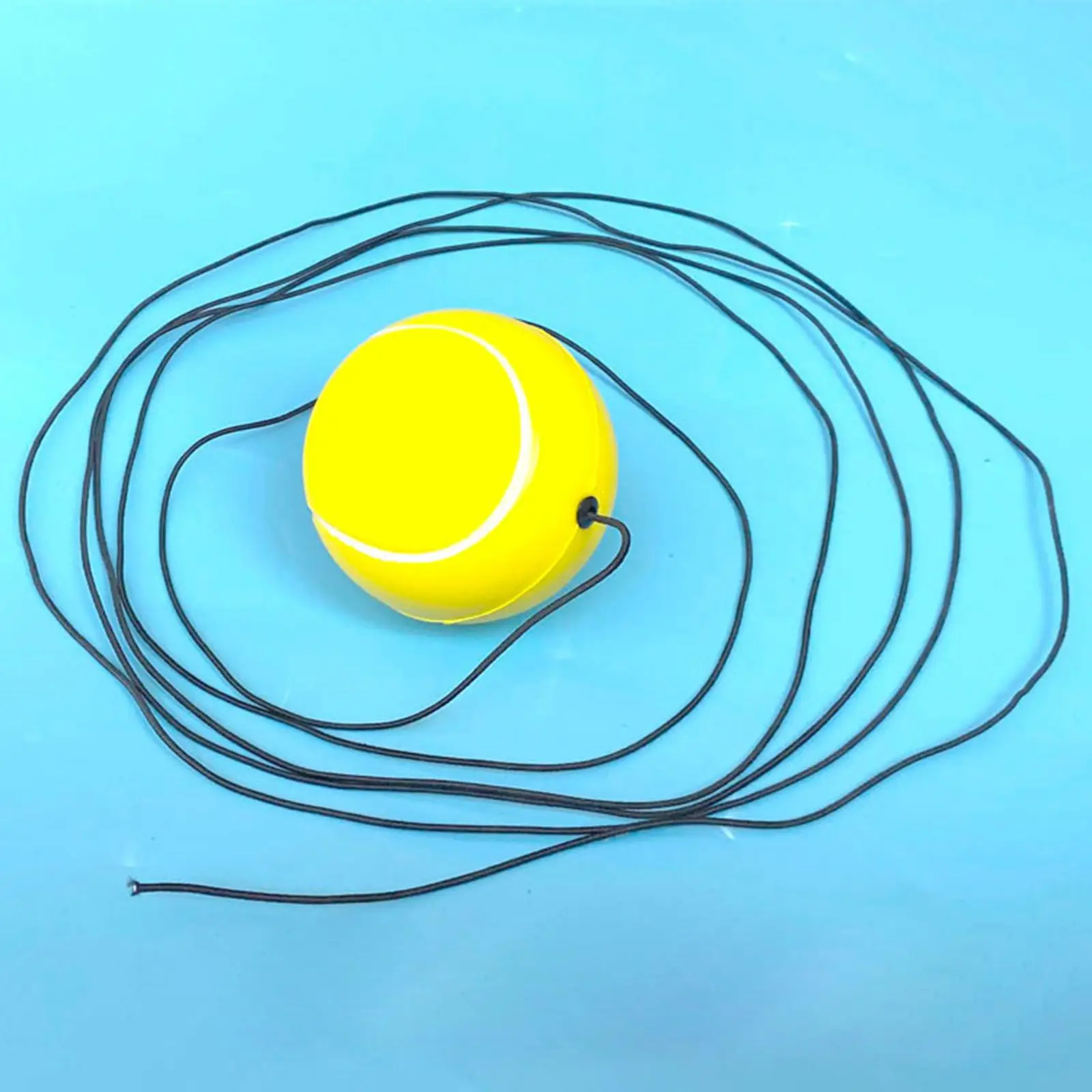Elastic Tennis Trainer Ball with Cord Sports Tool Exercise Equipment Tennis Trainer Ball 63mm Training Ball for Tennis Practice