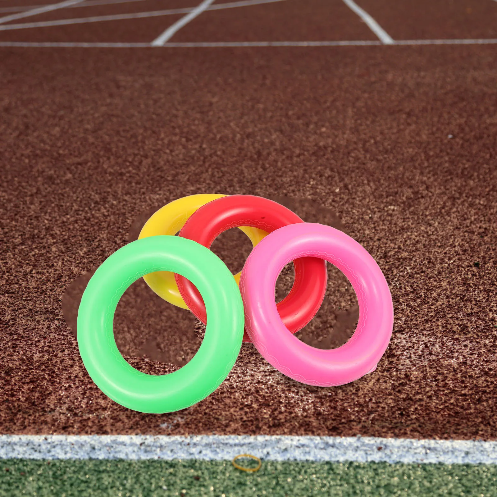 4pcs Relay Rings Fun Target Toys Soft Antislip Group Play Bottle Toss Game Children Sports Training Outdoor Toys