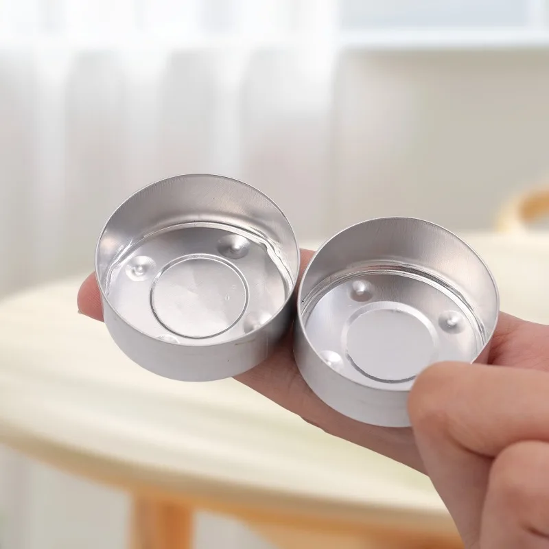 20/500 قطعة شمعة الألومنيوم صنع كوب شمعة الفتائل الحاويات أصحاب DIY بها بنفسك الزفاف ضوء الشموع عشاء الديكور Tealight صناديق #6