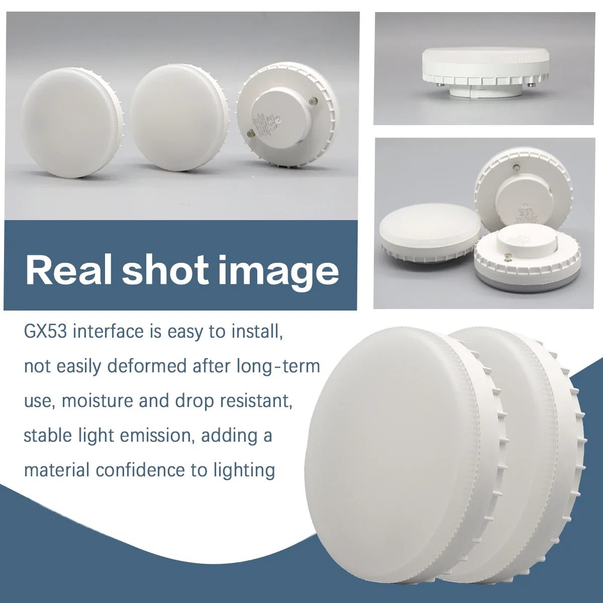 1-10pcs GX53 LED Bulb 5W 7W 9W 12W 15W 220V Reflector Disc Frosted Puck Light Cool Lighting 6000k LedS Lamp Lampara Foco