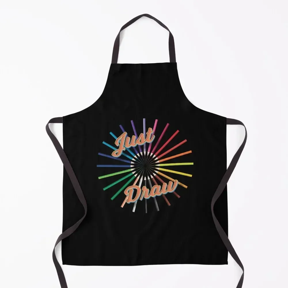 

Just Draw Apron Household Items Kitchen Things And For Home Kitchen accessories Women's Kitchen Apron