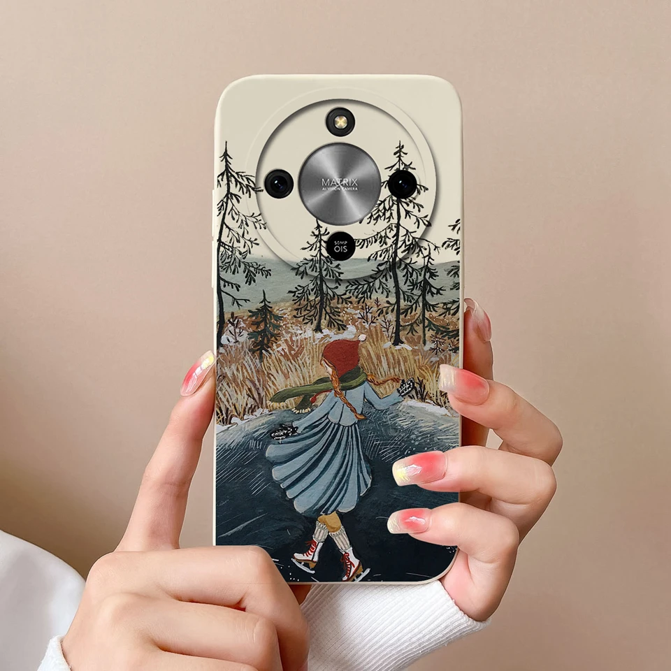 ل Honor X9D X8C X8 X5B Plus حالات النفط اللوحة زهرة الغبار البساطة حامي الهاتف ل HonorX9D Honorx8 c Funda Coque #6