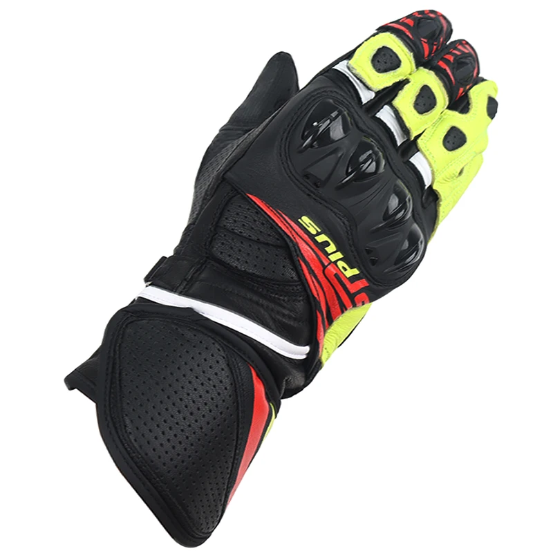 NEW Two-X Motorcycle Race Gp Plus R V2  Black/Fluo/Red Gloves Motorbike Leather Speed Racing Long Style Touch Screen Gloves