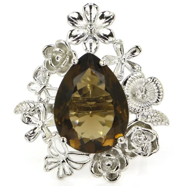 

Customized 925 SOLID STERLING SILVER Customized Rings Smoky Tsavorite Garnet Morganite Tourmaline Citrine