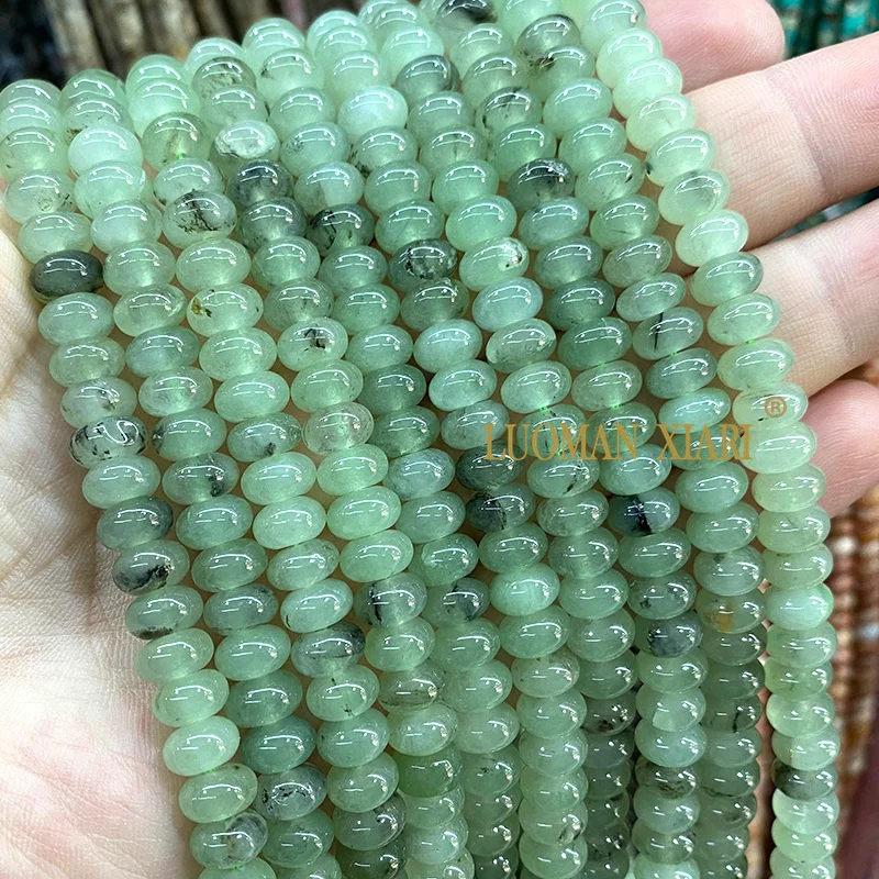 5x8MM Abacus Natural Chalcedony Aquamarine Tourmaline Ruby Quartz Stone Loose Spacer Bead for Jewelry Make Diy Bracelet Earrings