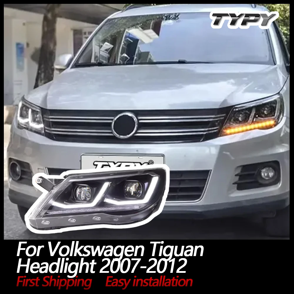 

TYPY Car Lights For Volkswagen Tiguan Headlight 2007-2012 LED Projetor head Lamp Daytime Running Light Automotive Accessories