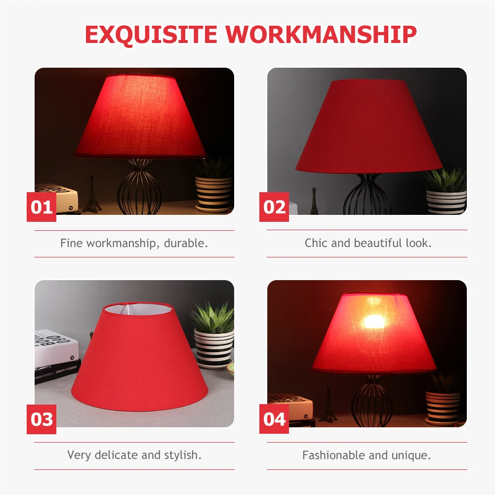 

Fabric Lampshade Table Lampshades Small Vintage Transparent PVC Cover Cotton Polyester Home Decor Simple Style Desk Wall Drum