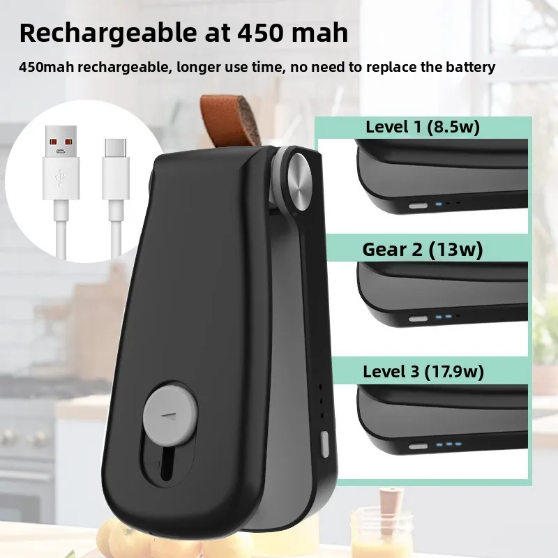 Vacuum Sealing Machine Small Vacuum Heat Sealing Machine Handheld Vacuum Heat Sealing and Cutter for Home KitchenD87D