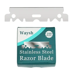 Waysh 100PCS Single edge Razor Blades Men's Safety Shaving Stainless Steel Manual Razor Blade