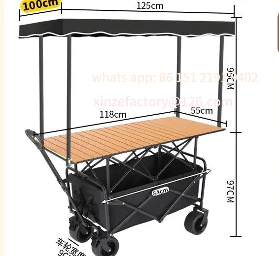 طاولات قابلة للطي قابلة للتخصيص، وحامل عرض، ومظلات قابلة للفصل، وعربات محمولة للتخييم، وكشك السوق الليلي #4