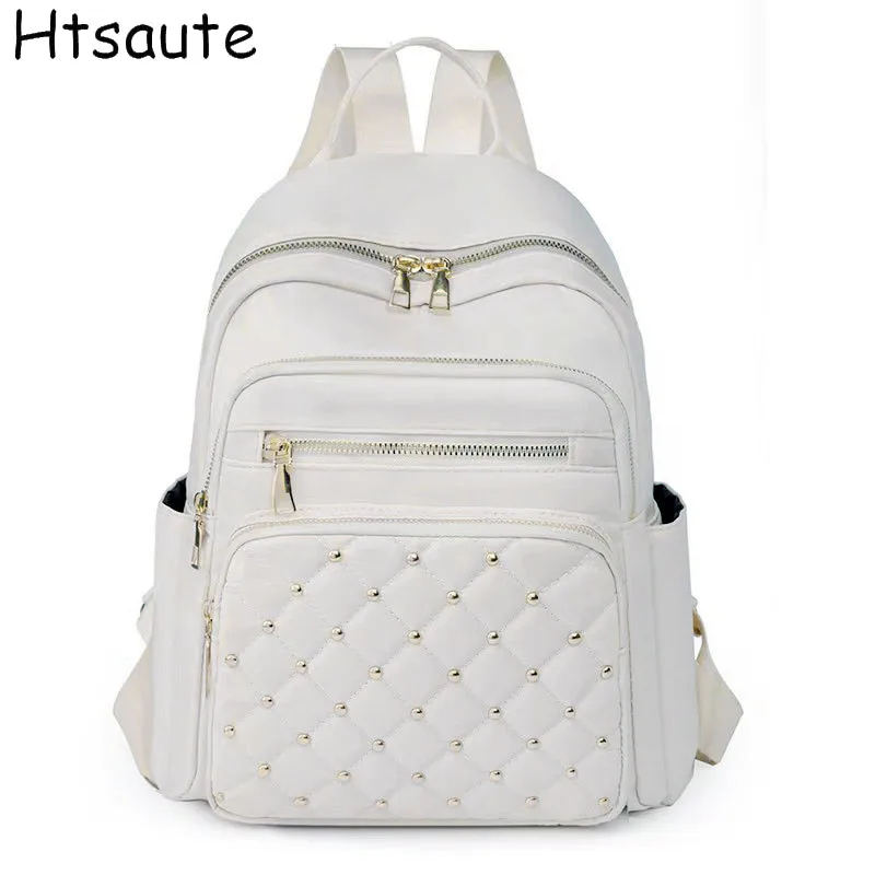

Backpacks New Arrival Fashion And Casual Oxford Cloth Shoulder Bag For Women Contrast Color Large Capacity Water Proof Backpack