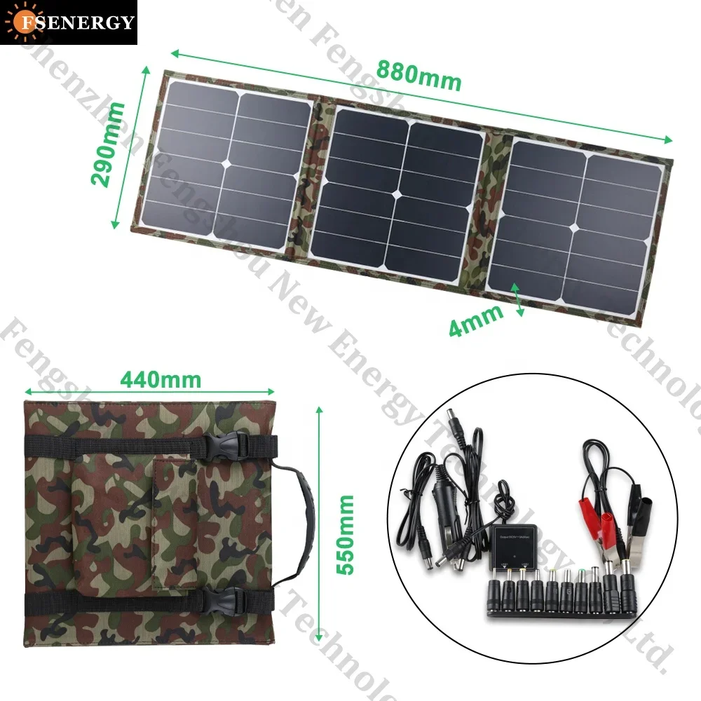 40W Folding Sunpower Mobile Solar Panel Monocrystalline Portable Solar Panels Laptop Charger for Outdoor Climbing Traveling