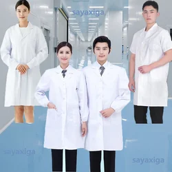 Anti Static Lab Coat Women Men Lab Coat Food Factory Pure Cotton Uniforms Long Sleeve Electrical Robes Doctors Work Coveralls