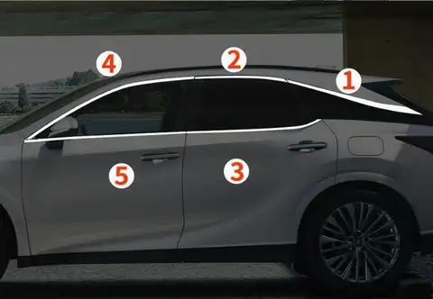 För Lexus RX 350H 450h 500H 22-24 Svarta biltillbehör fönsterlister 10 st 10 best sales Lexus RX 500h - №6