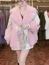 Winter Heavy Autumn Industry Tassel Sweet Long Sleeve Coat Women Loose Oversized Overcoat Slimming Plush Faux Fur Jacket