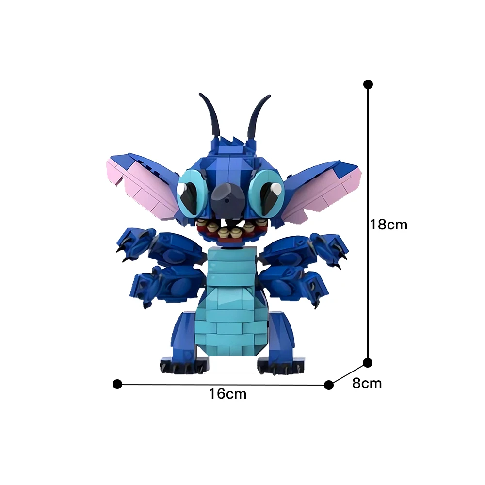 Goobricks Moc อนิเมชันรูปดาวอนิเมชันบล็อกตัวต่อสีฟ้าของเล่นเด็กของขวัญวันเกิด