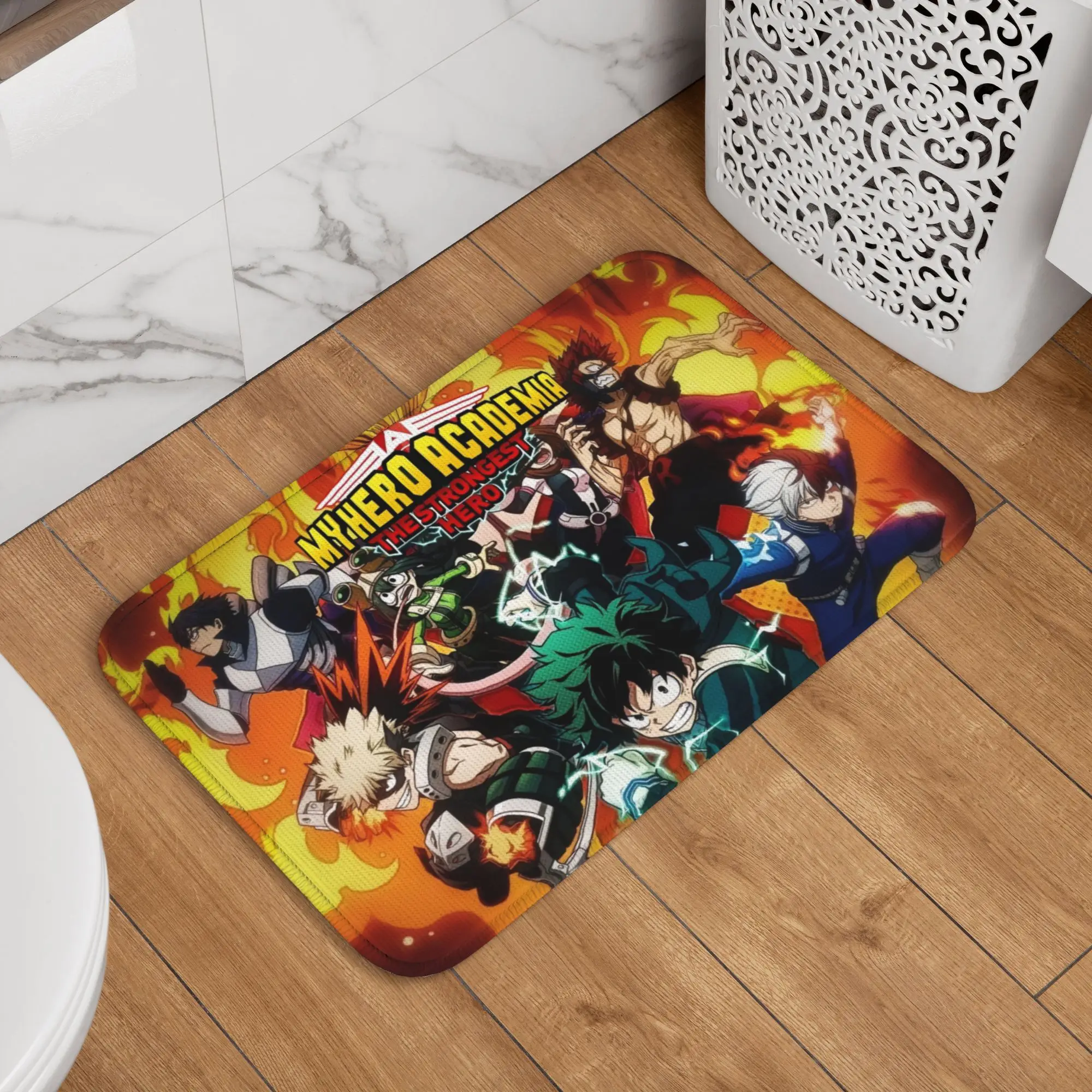 Custom Anime My Hero Academias Japan Manga  Doormat Anti-Slip Entrance Kitchen Bath Floor Door Mats  Bedroom Balcony Carpet Rug