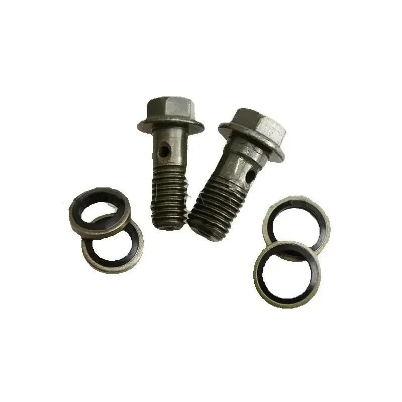 2 Pcs M8/M10x1.25 Hydraulic Brake Master Cylinder Oil Hose Screw Banjo Bolt Motorcycle Universal Tube Tubing Screws Bolts Parts