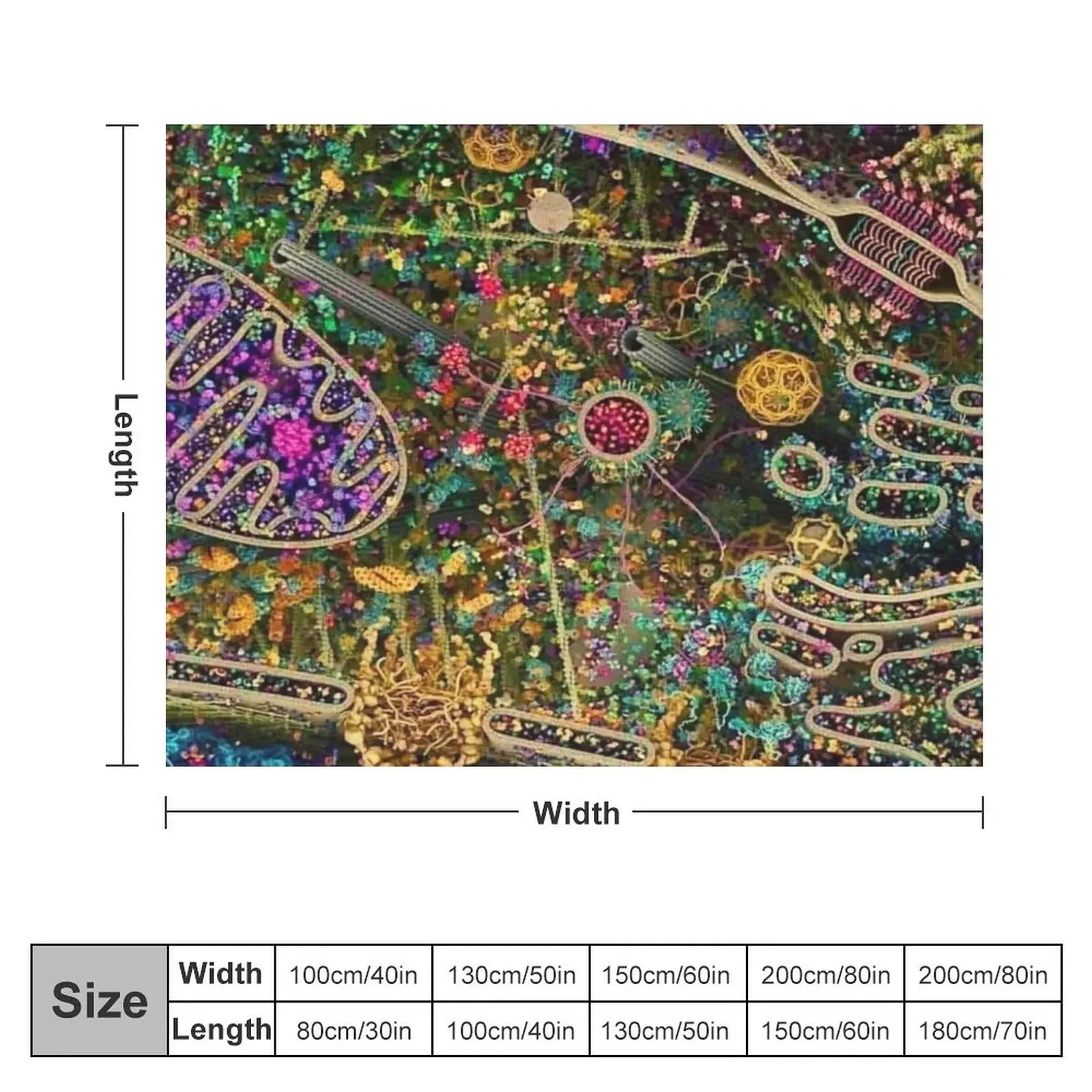 Human Cell Detailed, Biologist/Scientist/Science Lover Throw Blanket Extra Large Throw Beach Blankets For Sofas Blankets