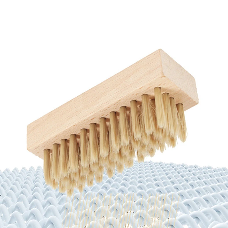 Praktische Schuhbürste mit Holzgriff, Polierbürste, Kunsthaarbürste, weiche Schweineborstenbürste, Sneaker-Reinigungsbürste, Wäschebürste – Detail 6