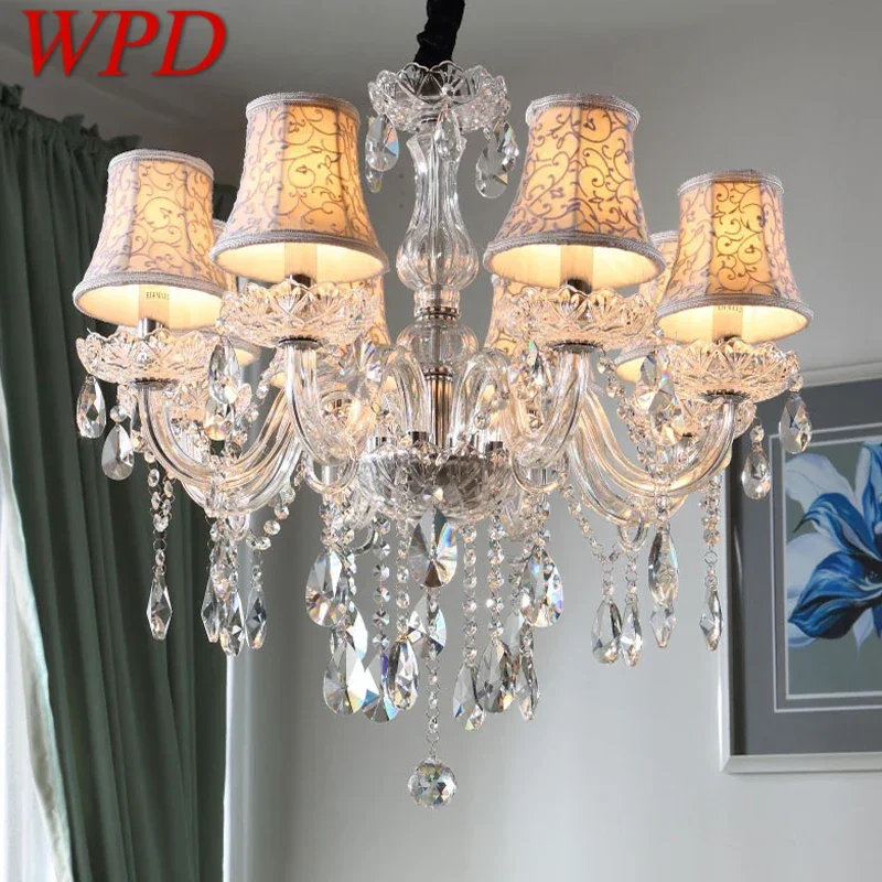 

WPD Luxurious Style Crystal Pendant Lamp European Candle Lamp Art Living Room Restaurant Bedroom Villa Chandelier