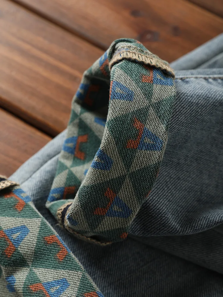 2025 New Men's Fashion Printed Small Feet Elastic Casual Trendy Versatile Light Blue Pants