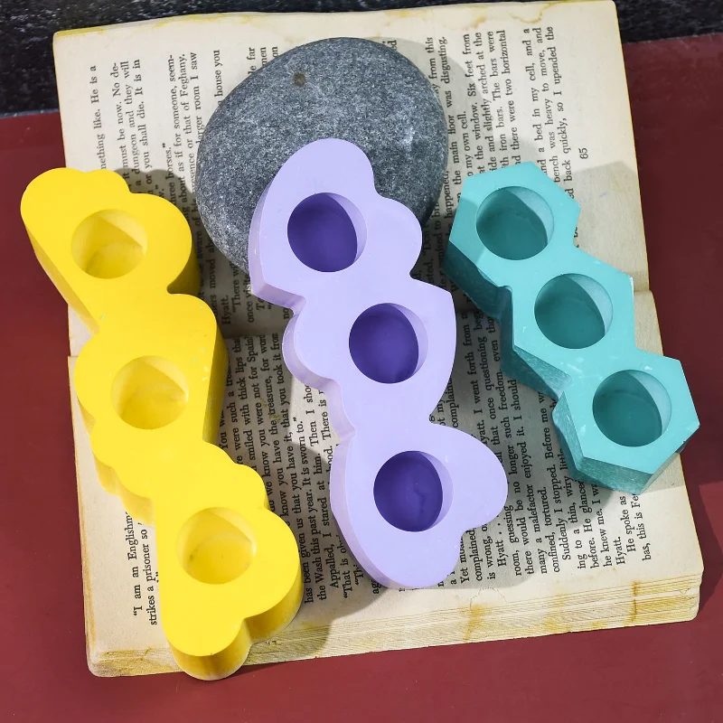 DIY Crystal Dropper Four Different Shapes Candle Holders Aromatherapy Candles Gypsum Epoxy Resin Silicone Mold