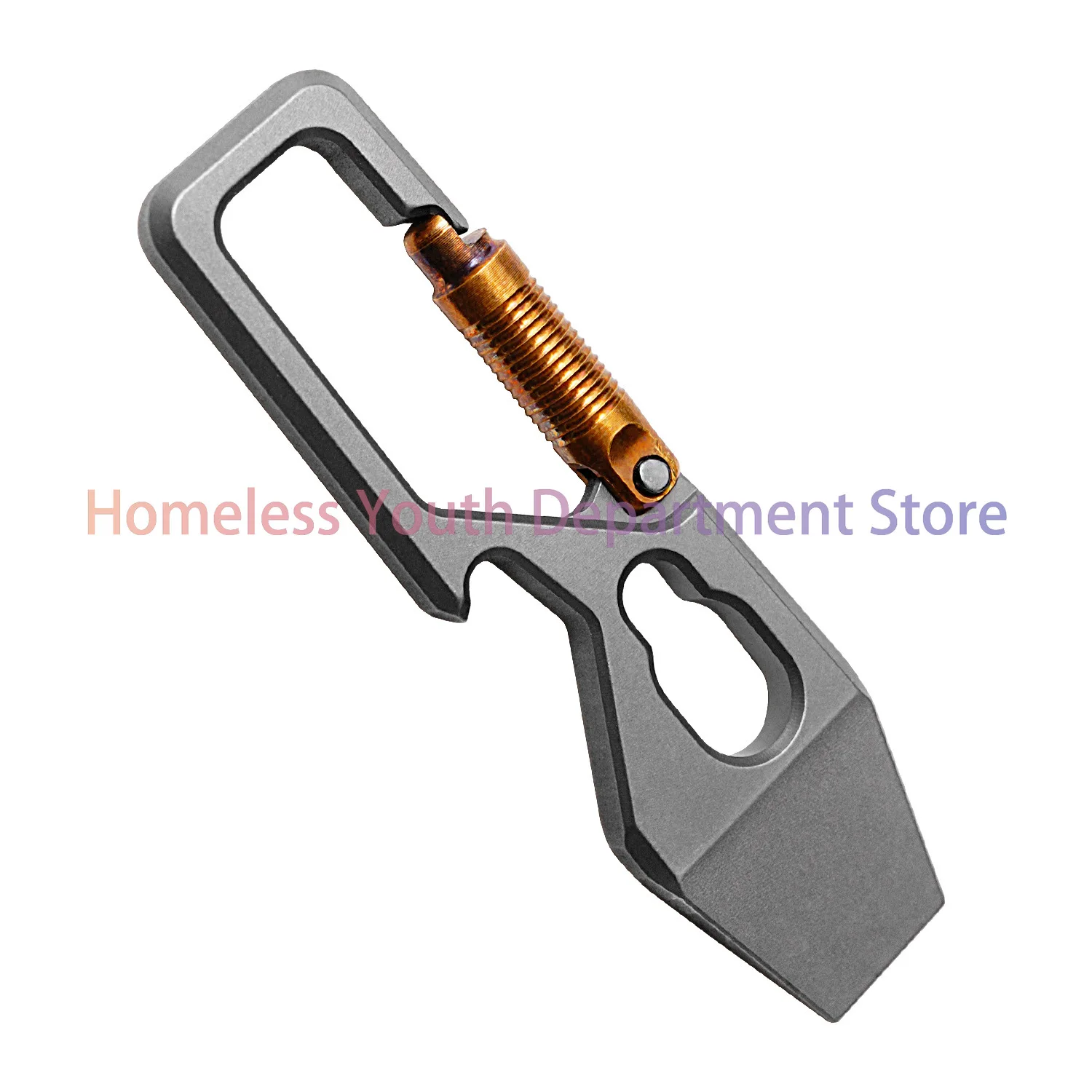 Mini Titanium Crowbar Keychain Pendant EDC Portable Express Opening Tool Bottle Opener