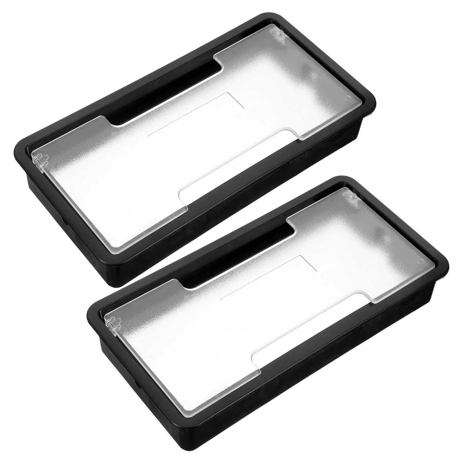 2 шт., крышка отверстия для настольного кабеля, втулки для проводов, органайзер, прямоугольная заглушка для отверстия для шнура, пластиковое решение для управления кабелем для стола