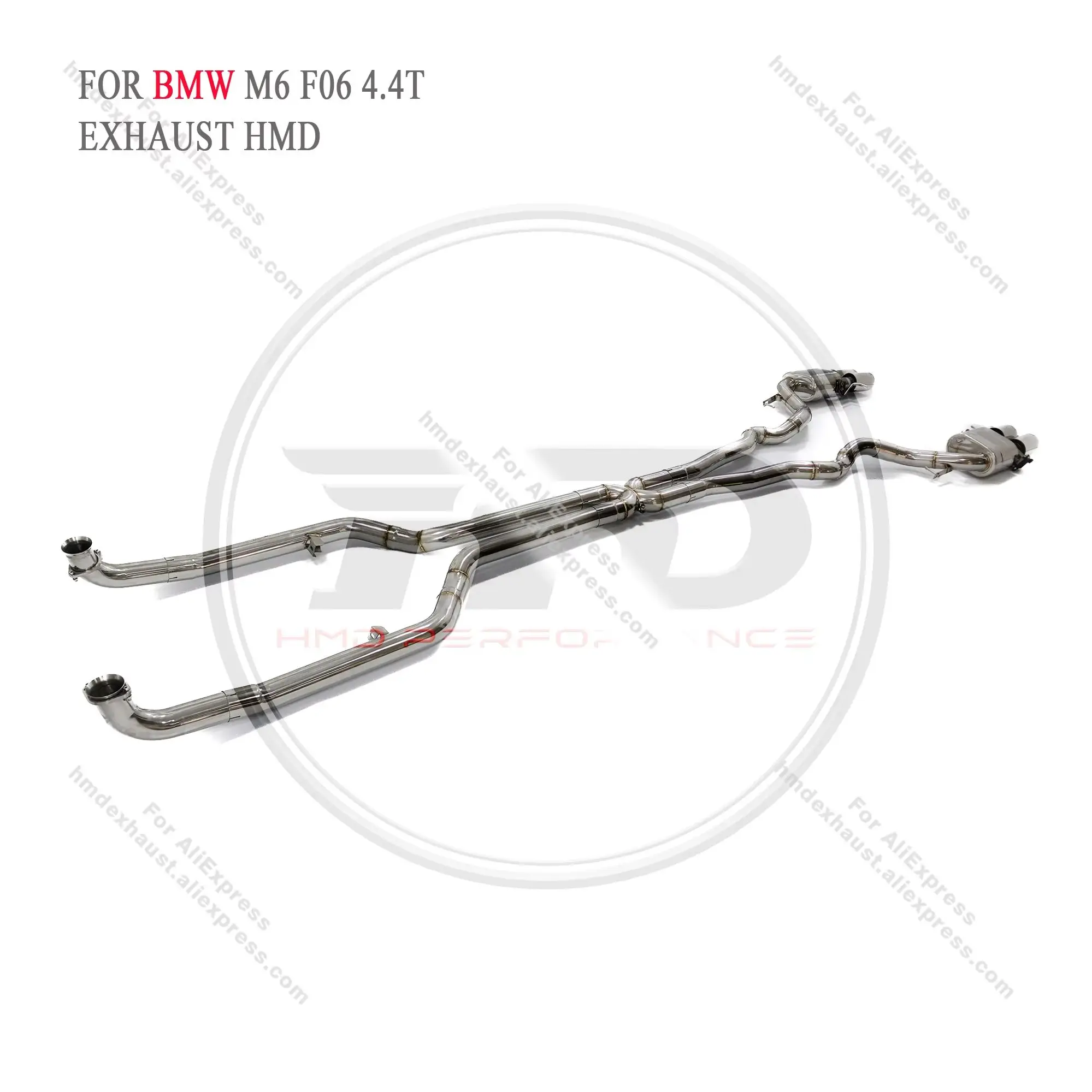 HMD Exhaust System Stainless Steel Performance Catback for BMW M5 M6 F10 F06 F12 F13 4.4T 2010-2016 Muffler Without Valve