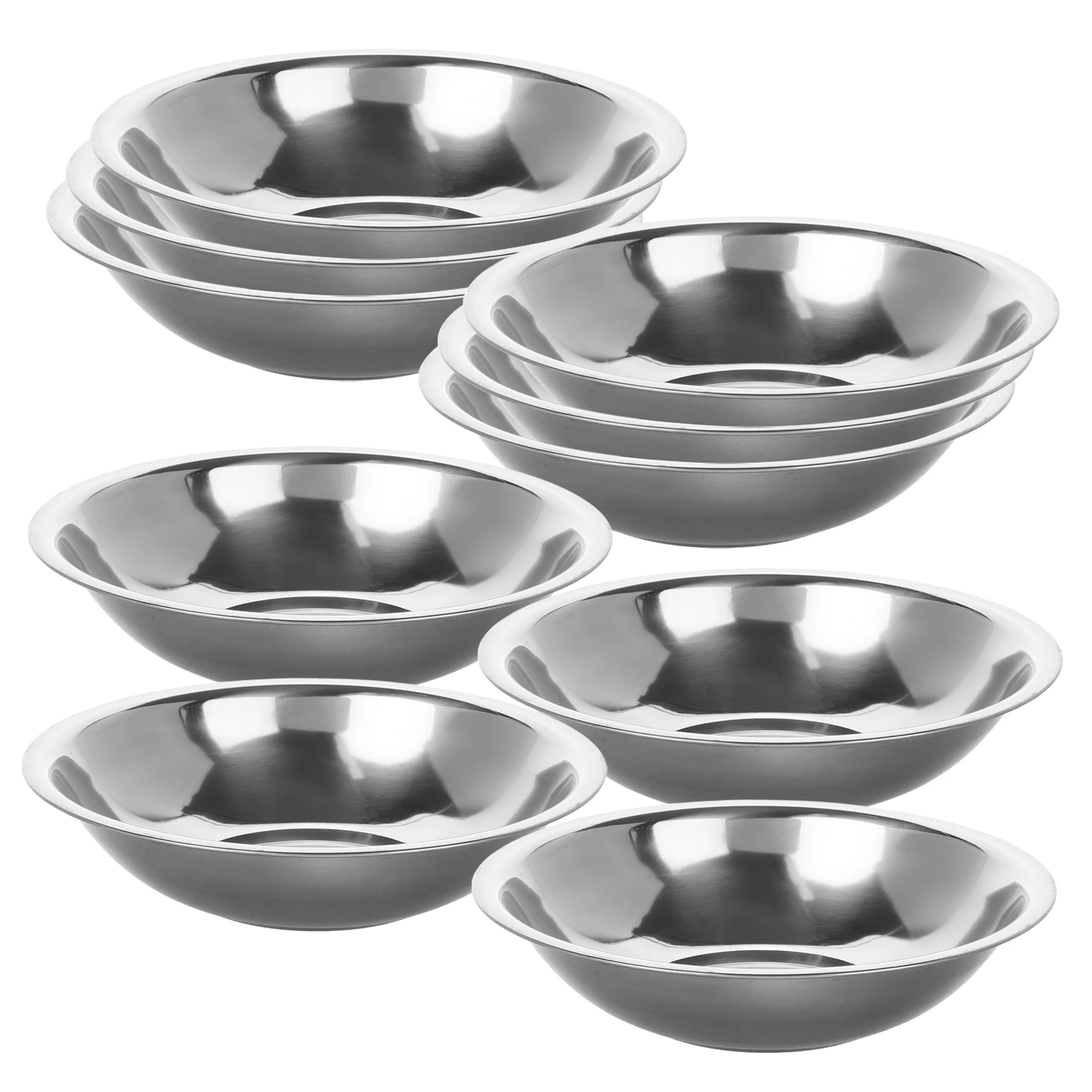 

10pcs Stainless Steel Mixing Bowls 2.5L 3.5L 5L Heavy Duty Kitchen Prep Bowls For Baking Cooking Serving Restaurant Home Use