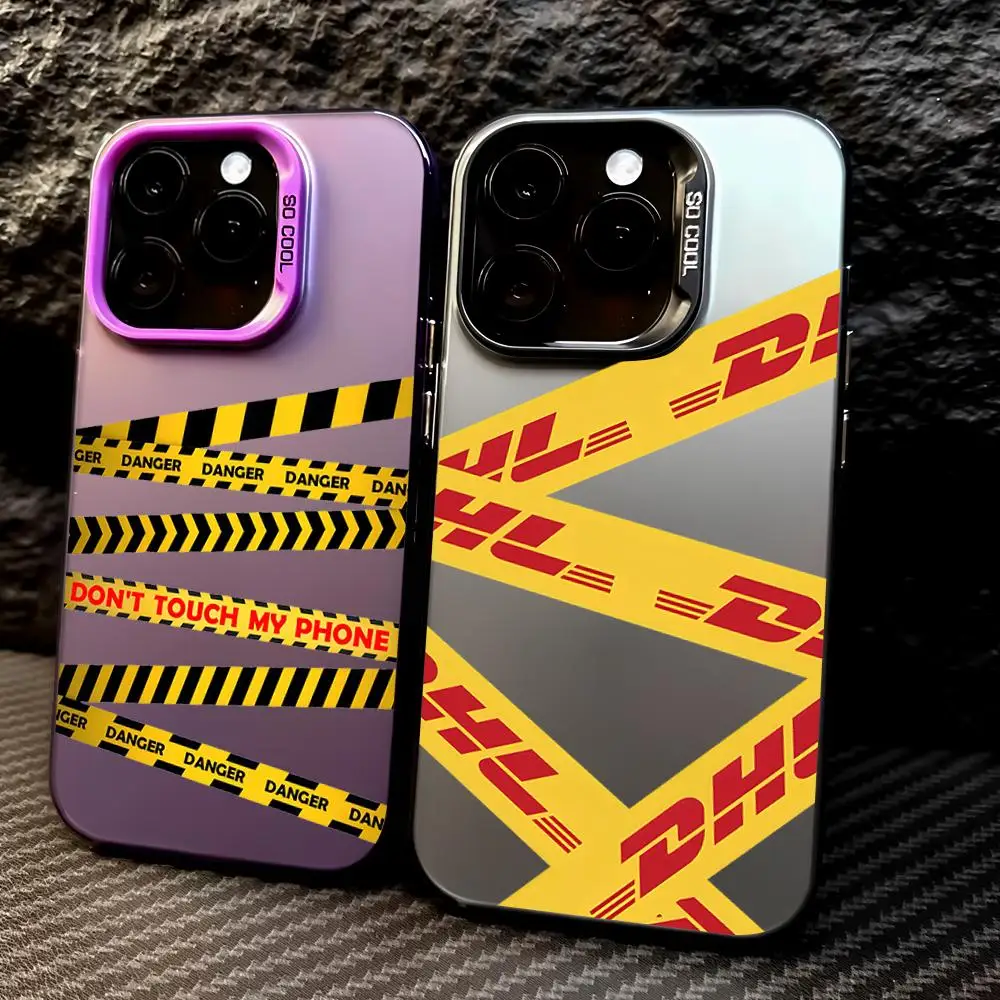 1 Funda de teléfono famosa D-DHL para iPhone 17 16 15 14 13 12 Pro Max Air multicolor mate láser metálico Aurora Funda