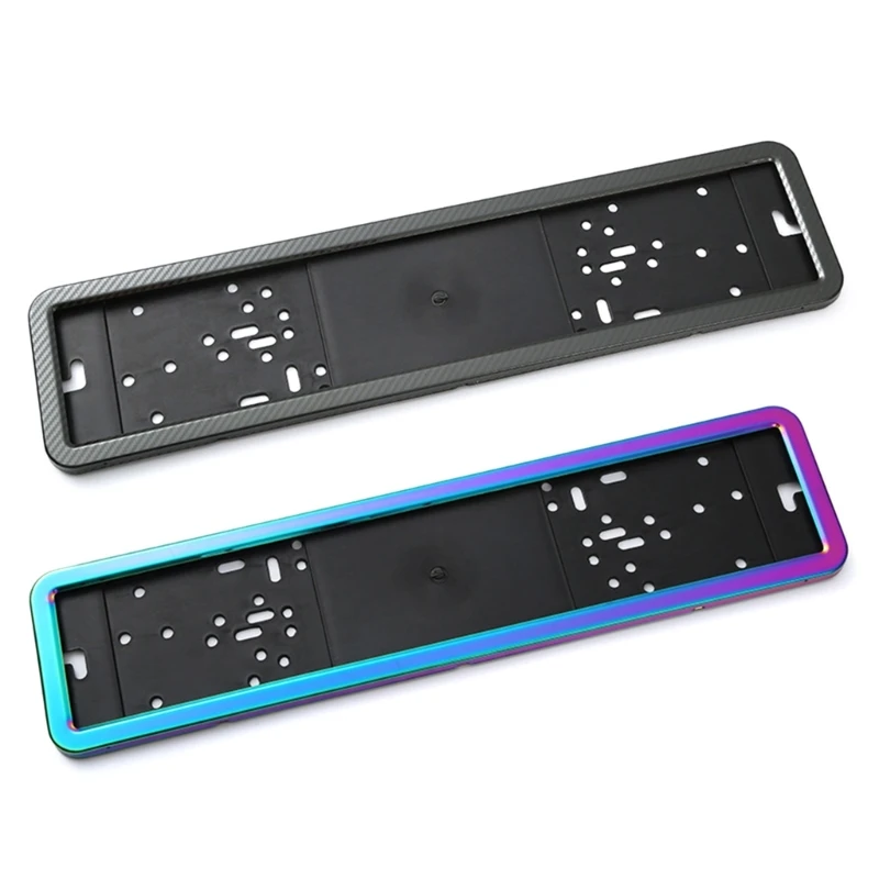 Stainless Steel Car License Number Plate Frames Cover Holder, Carbon Fiber Look, Light Weight Designs, Easy Installation