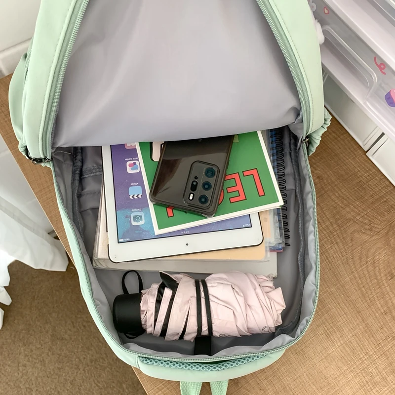 2025 Female Fashion Lady High Capacity Waterproof College Backpack Trendy Girls Laptop School Bags Cute Girl Travel Book Bag
