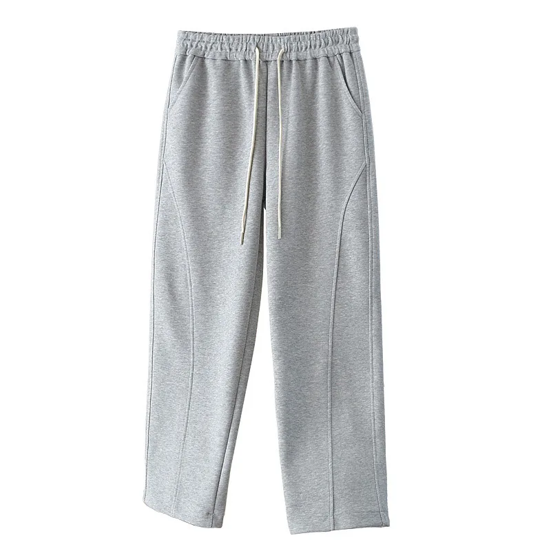 

Модные женские спортивные брюки больших размеров XXXXL, весна 2026, новый стиль, простые, с высокой талией, прямые штанины, модель 3012