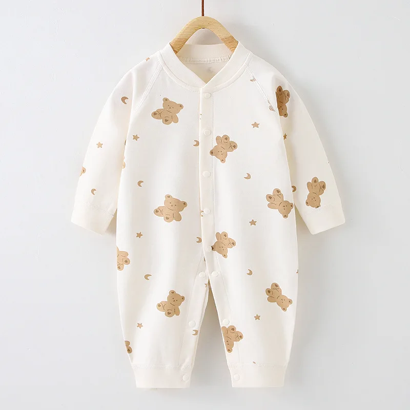 Baby Onesie Spring And Summer Baby Clothes Baby A Class Cotton Bum Coat Children Boneless Long-Sleeved Crawling Clothes