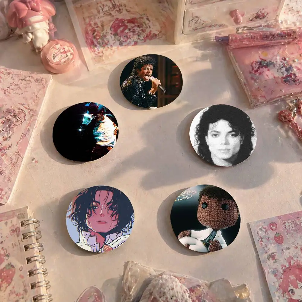 A-Michael J-Jackson Anime Round Badges, Brooches, Clothing Accessories, Birthday Gifts, Anime Conventions