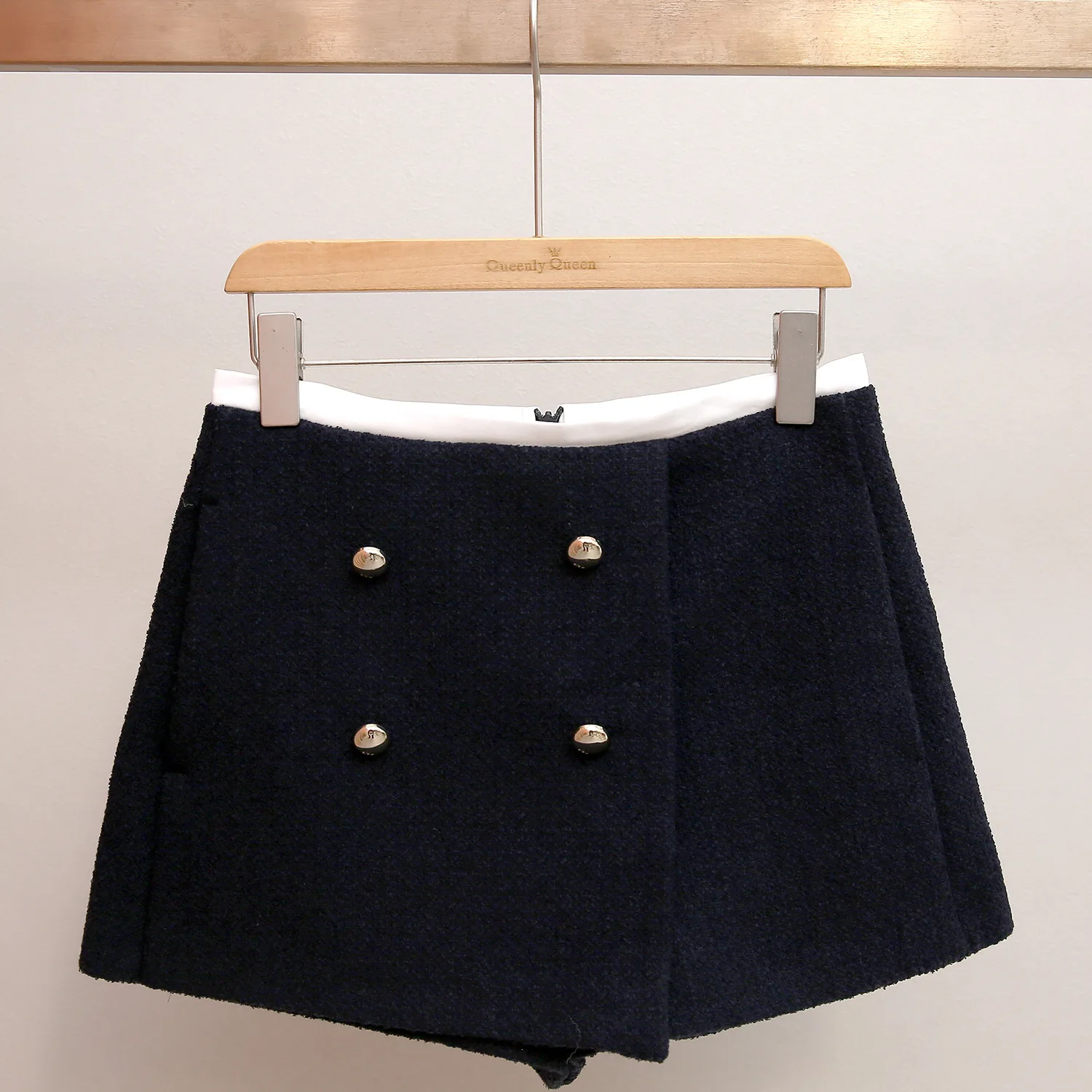 【هدية مجانية】2025 خريف وشتاء تويد فرنسي مكون من قطعتين مظهر على شكل حرف A للتخسيس Skort قيعان نسائية أنيقة وأنيقة