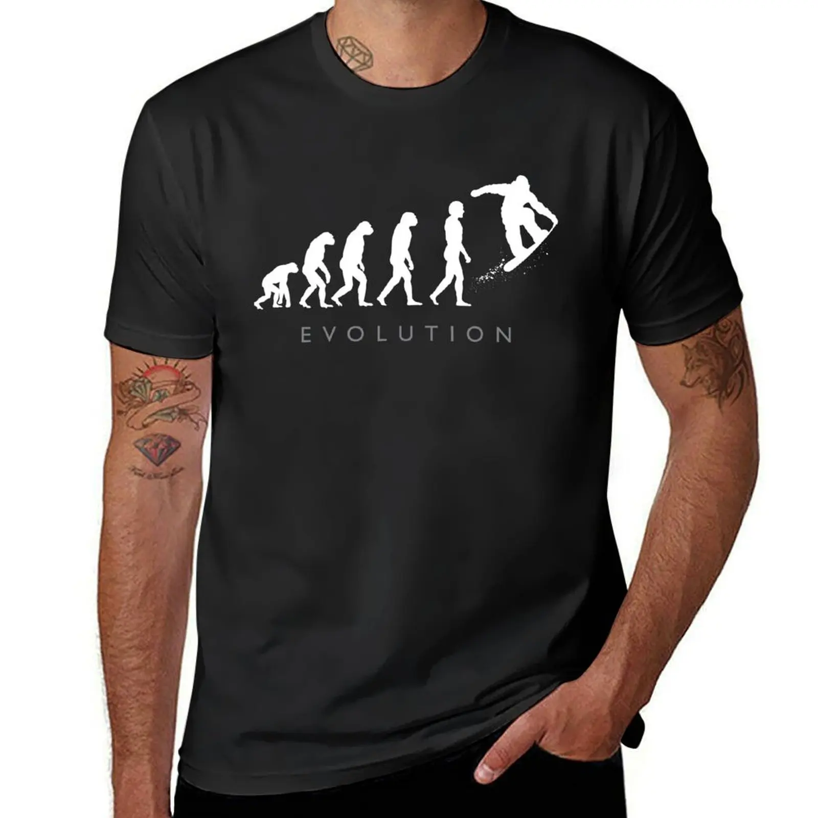 Evolution Of The Snowboarder T-Shirt anime clothes summer tops sweat shirts, men