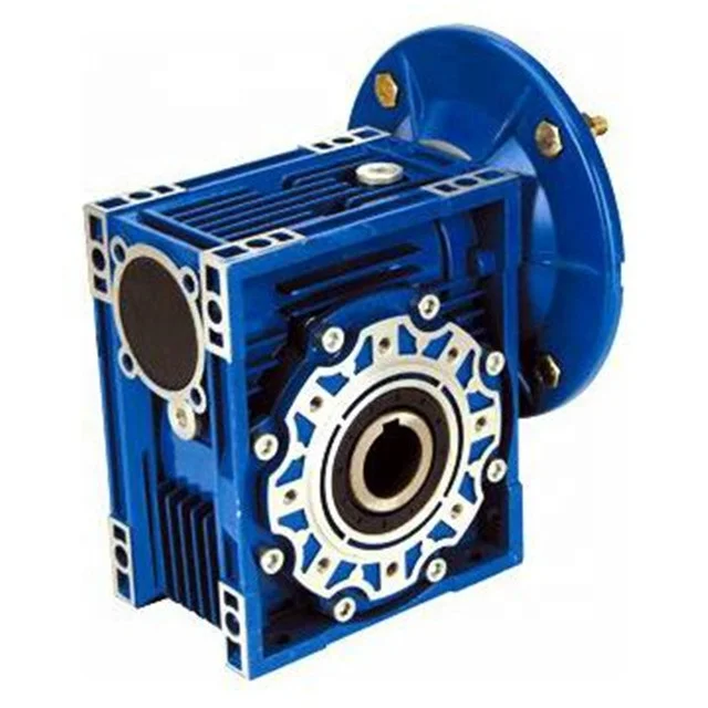 Double Input Worm Blue OEM Worm Gearboxes RV075 Aluminium Alloy