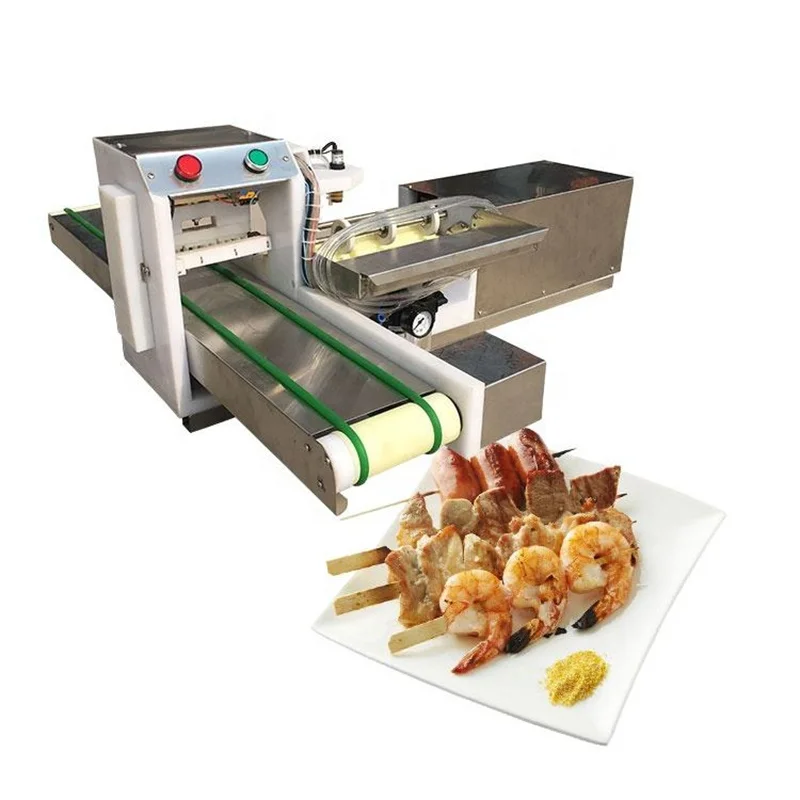 

Automatic Meat Skewer Stringing Machine Customize Chicken Bbq Meat Souvlaki Satay Wear Grill String Machine