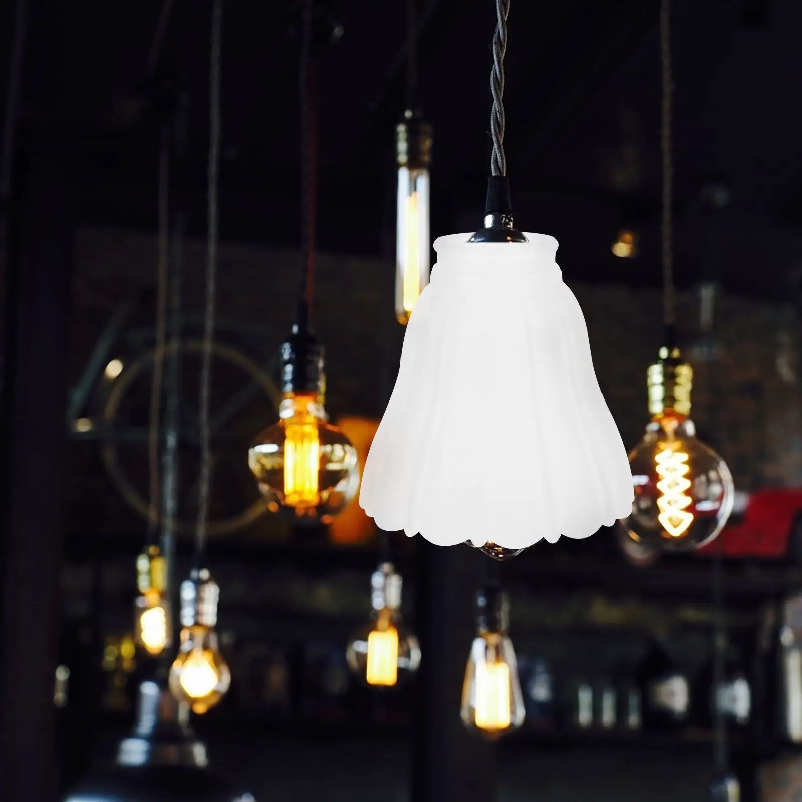 

Exquisite Handcrafted Glass Lampshade Small Papaya Shape Reverse Mouth Design for Pendant Wall Ceiling Lamps Warm Soft Lighting