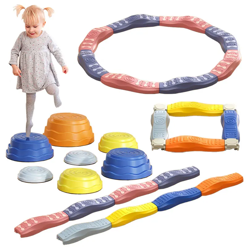 الأطفال التوازن يخطو الحجارة التكامل الحسي لعب القدم اللمس التدريب برش اللعب الرياضة في الهواء الطلق لعبة الاجتماعية للأطفال