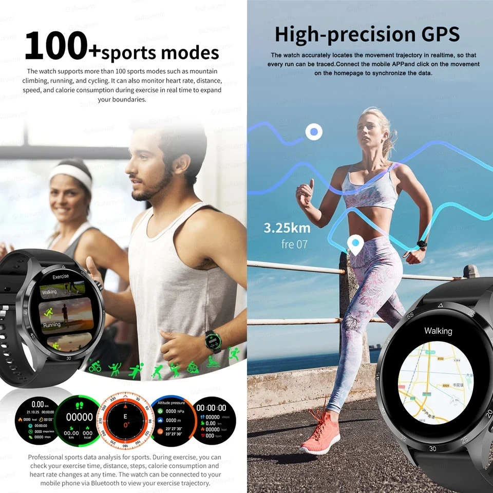 2024 neue Für HUAWEI Uhr GT5 Pro Sport Smart Armband Männer NFC GPS Trackr Kompass 1,53 \