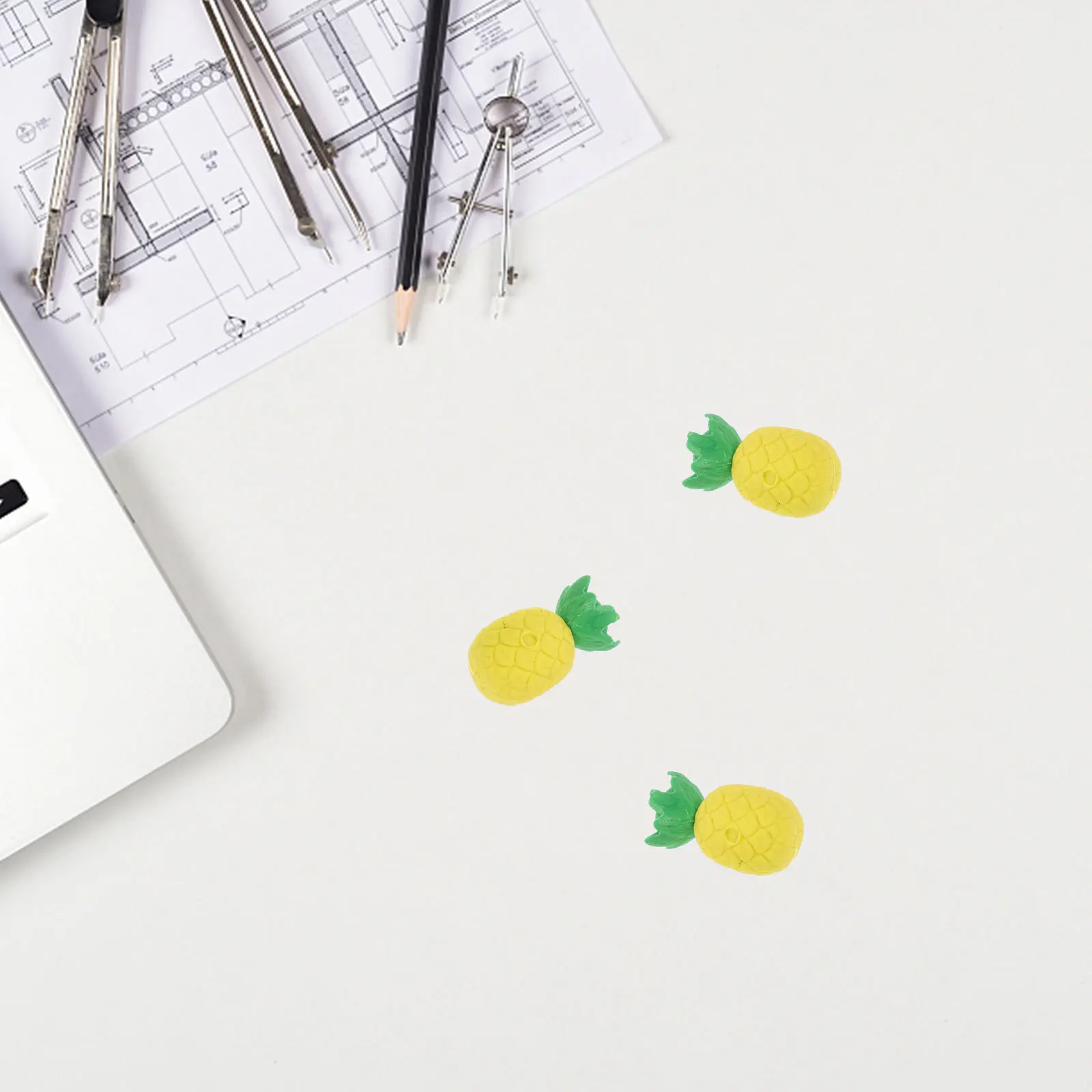 

30Pcs Pineapple Shaped Erasers Adorable Fruit Design Premium Quality Safe for Kids School Supplies Erasers for Kids