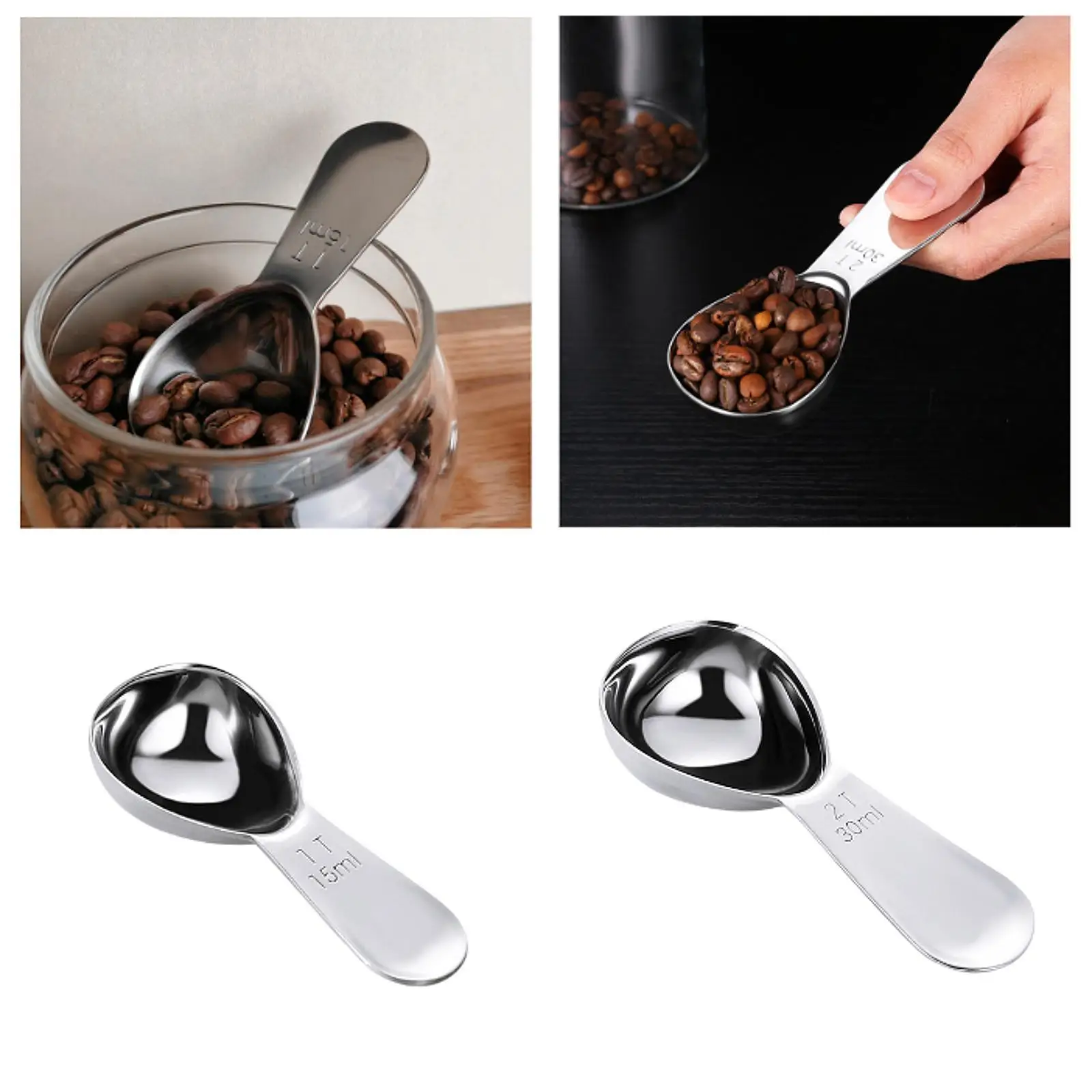 

Coffee Bean Scooper Weighing Small Filling Kitchen Measuring Tool Coffee Spoon for Restaurant Apartment Daily Use Hotel Powder